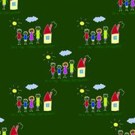 Colorful seamless pattern on blackboard N2