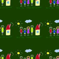 Colorful seamless pattern on blackboard N4