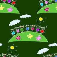 Colorful seamless pattern on blackboard N11