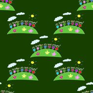 Colorful seamless pattern on blackboard N14