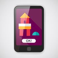 brick house flat icon with long shadow eps10 N2