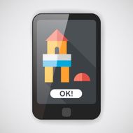 brick house flat icon with long shadow eps10 N3