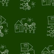 Blackboard School Seamless vector pattern N3