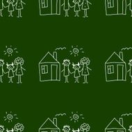 Blackboard School Seamless vector pattern N6
