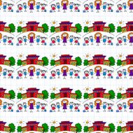 Seamless colorful vector pattern N25