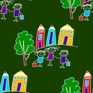 Colorful seamless pattern on blackboard N25