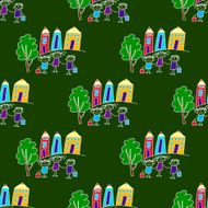 Colorful seamless pattern on blackboard N28