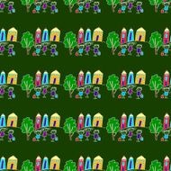 Colorful seamless pattern on blackboard N29