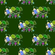 Colorful seamless pattern on blackboard N35