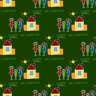 Colorful seamless pattern on blackboard N37