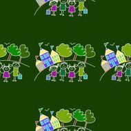 Colorful seamless pattern on blackboard N39
