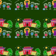 Colorful seamless pattern on blackboard N43