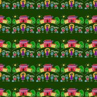 Colorful seamless pattern on blackboard N45