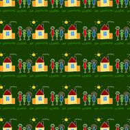 Colorful seamless pattern on blackboard N48