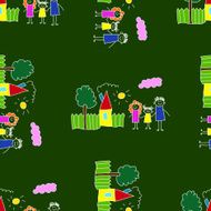 Colorful seamless pattern on blackboard N49
