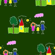 Colorful seamless pattern on blackboard N50