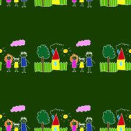 Colorful seamless pattern on blackboard N51