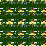 Colorful seamless pattern on blackboard N56