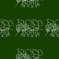 Blackboard School Seamless vector pattern N9
