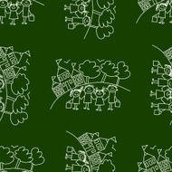 Blackboard School Seamless vector pattern N10