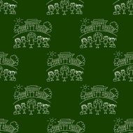 Blackboard School Seamless vector pattern N12