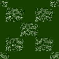 Blackboard School Seamless vector pattern N14