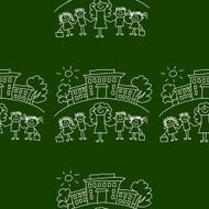 Blackboard School Seamless vector pattern N15