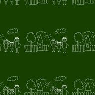Blackboard School Seamless vector pattern N18