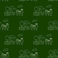 Blackboard School Seamless vector pattern N19