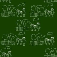 Blackboard School Seamless vector pattern N21