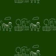 Blackboard School Seamless vector pattern N22