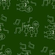 Blackboard School Seamless vector pattern N23