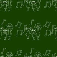 Blackboard School Seamless vector pattern N25