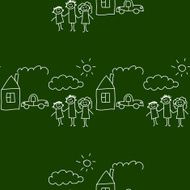 Blackboard School Seamless vector pattern N26