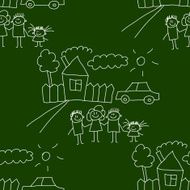 Blackboard School Seamless vector pattern N27