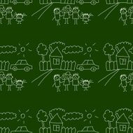 Blackboard School Seamless vector pattern N28