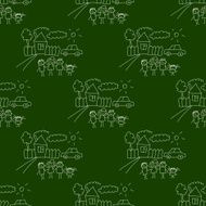 Blackboard School Seamless vector pattern N29