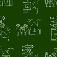 Blackboard School Seamless vector pattern N33