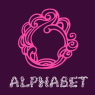 Doodle hand drawn sketch alphabet Letter O