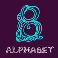 Doodle hand drawn sketch alphabet Letter B