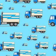Seamless pattern truck vector illustration