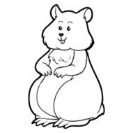 Coloring book for children hamster