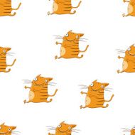 Seamless pattern with cute cartoon cats for your design