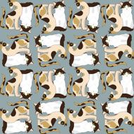 Pattern with cute cat