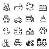 Toy icons set