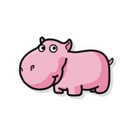 animal hippo doodle