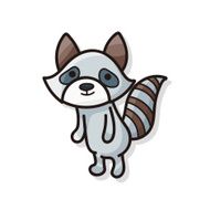 animal Raccoon doodle