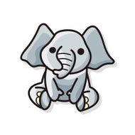 animal elephant doodle