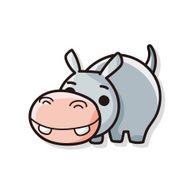 animal hippo doodle N2
