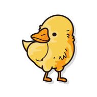 animal chicken doodle